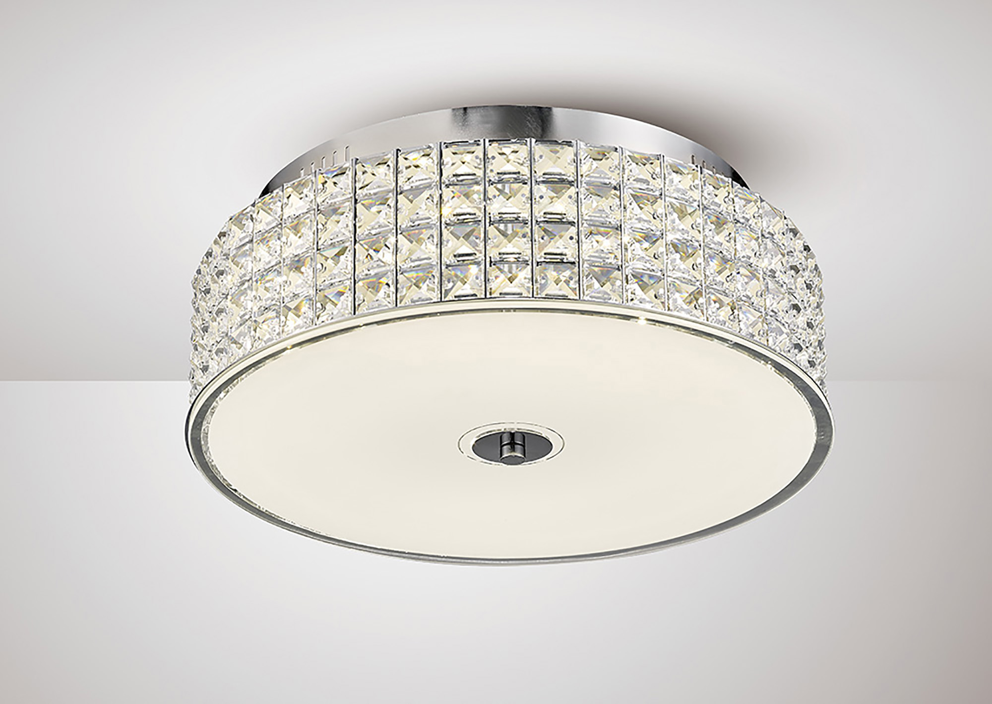 IL80021  Hawthorne Crystal 30W LED  Flush Ceiling Light